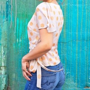 Anthropologie Eva Franco Sweetwater Polkadot Top L